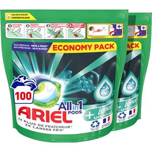 Ariel 2x  All-in-1 Pods + Unstoppables Wasmiddelcapsules 50 Stuks