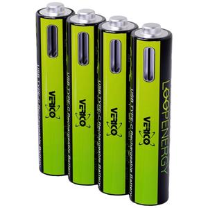 Verico LoopEnergy USB-C Oplaadbare AAA batterij (potlood) Li-ion 600 mAh 1.5 V 4 stuk(s)