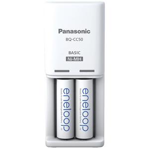 Panasonic BQ-CC50. Geschikt voor: Huishoudelijke batterij, Type stroombron: AC, Compatibele batterij grootte: AA, AAA. Kleur van het product: Wit, LED-indicatoren: Bezig met opladen. Ingangsspanning: 
