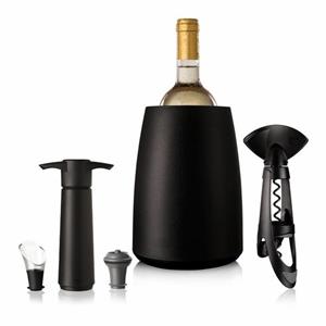 Vacu Vin Wijnset Elegant - Zwart - 5-Delig