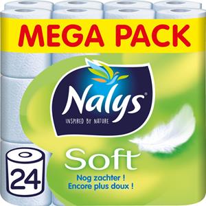 Nalys Soft Hybride Toiletpapier in 80% Recycled Folie 24 stuks