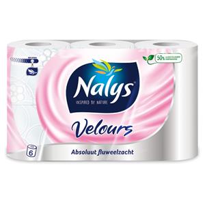 Nalys 4x  Velours Toiletpapier in 50% Hazy Poly 6 stuks