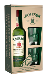 Jameson Geschenkverpakking 2 Glazen 70CL