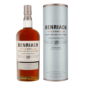 BenRiach Triple Distilled Speyside Single Malt Scotch Whisky 10y 43% 1L Geschenkverpackung