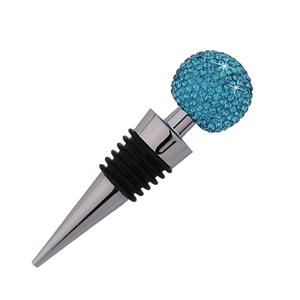 huismerk Crystal Ball Red Wine Stopper Diamond Zinklegering Metalen Verzegelde Wijn Cork (Lake Blue)