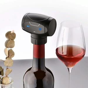 huismerk Power Reminder ABS Electric Red Wine Freshness Stopper Vacuum Stopper(Zwart)