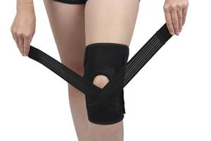 Vital Comfort Actieve kniebandage met klittenbandsluiting Flexitek, universele maat, zwart