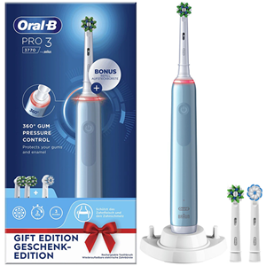 Oral-B PRO 3 3770 Blue Cross Action met 3 opzetborstels