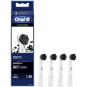 Oral-B Pure Clean Charcoal opzetborstel - 4 stuks - voor wittere tanden
