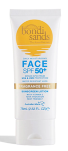 Bondi Sands FACE SPF50+ fragrance free face lotion 75 ml