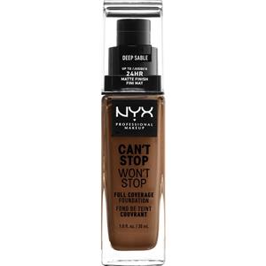 Nyx Professional Make Up CAN’T STOP WON’T STOP full coverage foundation #deep sable