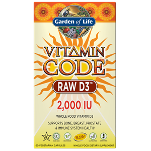 Garden of Life Vitamine Code Raw D3 2000 Iu - 60 capsules