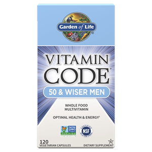 Garden of Life Vitamine Code 50 en Wijzere Mannen - 120 capsules