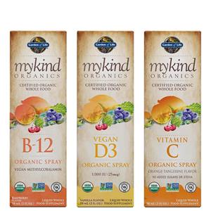 Garden of Life Mykind Organics Vitamine Spray Bundel x3