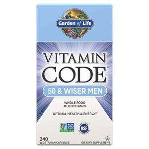 Garden of Life Vitamine Code 50 en Wijzere Mannen - 240 capsules