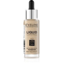 evelinecosmetics Eveline Cosmetics Foundation Liquid Control Foundation With Dropper 015 Vanilla Beige