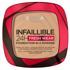 L'Oréal 3x  Infaillible 24H Fresh Wear Foundation Poeder 140 Golden Beige 8 gr