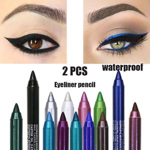 SaraMart 2PCS Pencil-type Sharpenable Color Eyeliner Pen Pearly Eyeshadow Eyeliner Waterproof Non-staining Multi-function Makeup Color Eyeshadow Eyeliner
