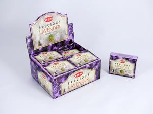 lalashops HEM Wierook Kegels / Cones - Lavendel / Lavender (Precious) - Voordeelbox (12 Pakjes / 120 Kegels)