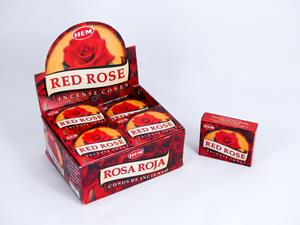 lalashops HEM Wierook Kegels / Cones - Rode Roos / Red Rose - Voordeelbox (12 Pakjes / 120 Kegels)
