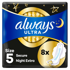 Always  Maandverband Ultra Secure Night Extra - Met Vleugels - Maat 5 - 8 Pads