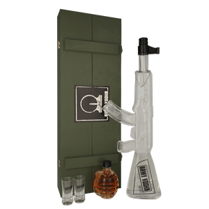Army Ak-47 Kalashnikov + grenade + Gläser 1,2ltr Wodka