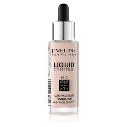 evelinecosmetics Eveline Cosmetics Foundation Liquid Control Foundation With Dropper 005 Ivory