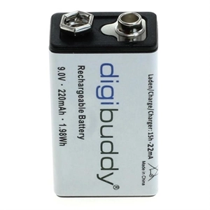 Digibuddy Oplaadbare 9V Batterij - 220mAh