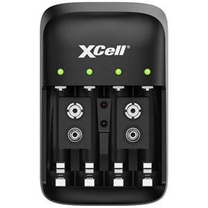 XCell BC-X500 Rundzellen-Ladegerät NiMH 9V Block, Micro (AAA), Mignon (AA)