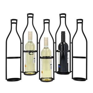 QUVIO Wijnrek voor 5 flessen - Wandmontage - Metaal