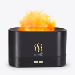 Zenful Flame aroma diffuser met vlam effect en luchtbevochtiger zwart