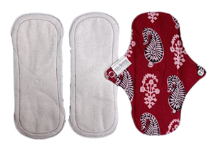Menstruatiecups.nl Eco Femme wasbare inlegkruisjes van biologisch katoen mét of zonder (PUL) polyester (Kleur: Wit - special edition)