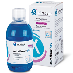 Miradent Mirafluor Mondspoeling 0,06% Chloorhexidine - 500 ml