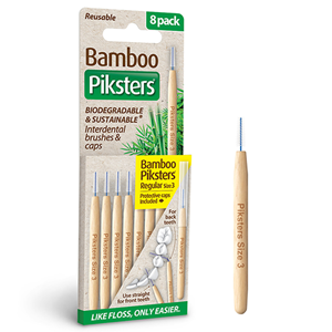 Piksters Bamboo  Interdental Brushes - Regular - Geel - 8 stuks