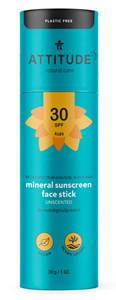 Attitude SPF30 Mineral Sunscreen Face Stick Kids