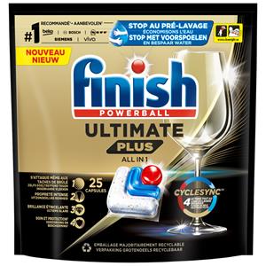 Finish Ultimate + All in 1 Regular Vaatwastabletten 25 stuks