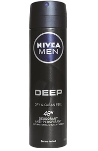 Deospray Men Deep Black Carbon Nivea (150 Ml)
