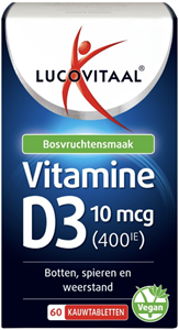 Lucovitaal Vitamine d3 10mcg 60 kauwtabletten