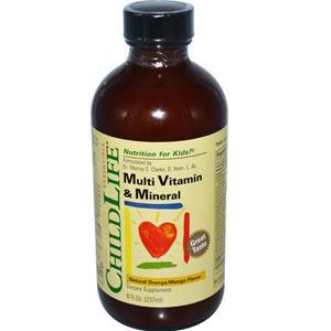 Childlife Multivitamine & mineraal met natuurlijke sinaasappel/mango smaak (237 ml) - 