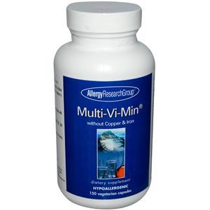 allergyresearchgroup Multi-Vi-Min without Copper & Iron 150 Veggie Caps - Allergy Research Group