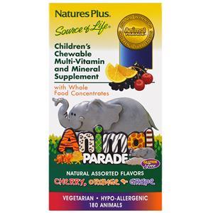 nature'splus Children's Chewable Multi-Vitamin & Mineral, Assorted Flavors (180 Animals) - Nature's Plus