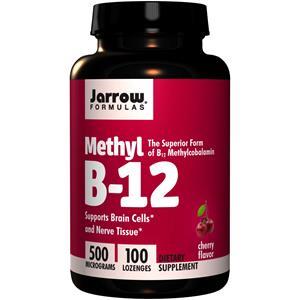 Jarrow Formulas Methyl B-12 Cherry Flavor 500 mcg (100 Lozenges) - 