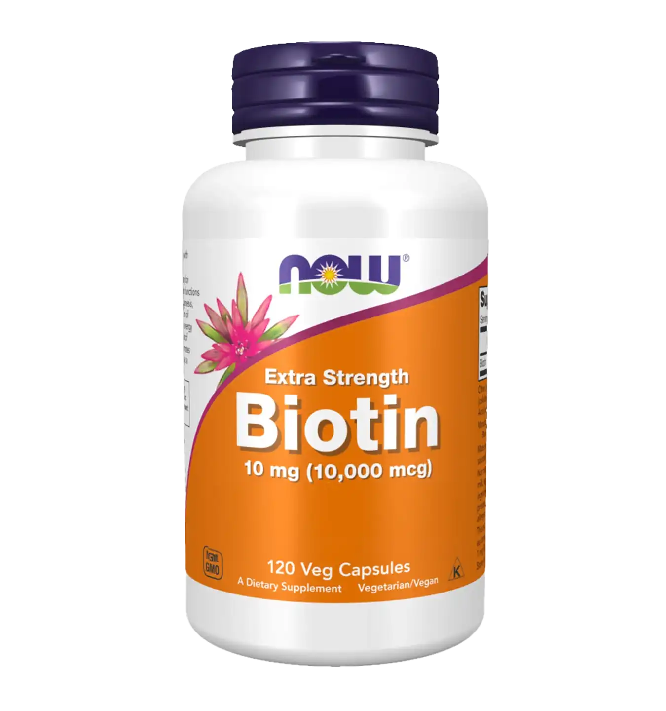 Now Foods Biotine 10000mcg Extra Strength - 120 v-caps