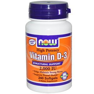 Now Foods , Vitamin D-3, 2,000 IU, 240 Softgels
