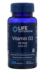 Life Extension, Vitamin D3 1000 IU, 250 Kapseln