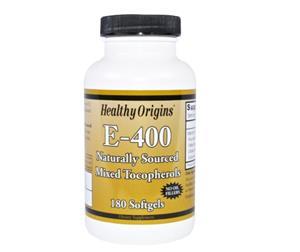 Healthy Origins Vitamine E-400 (180 Softgel Capsules) - 