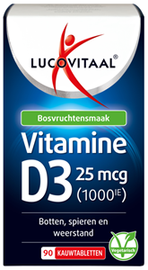 Lucovitaal Vitamine d3 25 microgram 90 kauwtabletten
