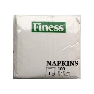 Finess NAPKINS 1-PLY 33X33CM WHITE
