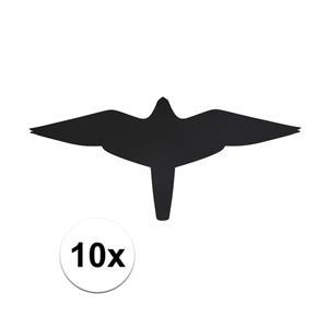 10x Vogel raamstickers / anti inslag stickers 'valk' 14 cm -