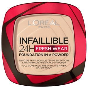 3x L'Oréal Infaillible 24H Fresh Wear Foundation Poeder 20 Ivory 8 gr